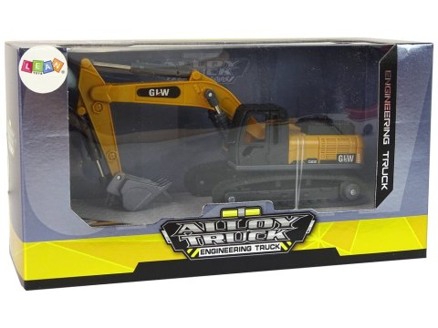 LEAN Toys Pojazd Budowlany Koparka Przesuwna Plastikowa LEAN Toys Pojazd Budowlany Koparka Przesuwna Plastikowa