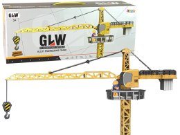 LEAN Toys Pojazd Budowlany Żuraw Dźwig 95 cm Żółty