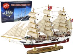 LEAN Toys Statek Drewniany Kolekcjonerski Łódź Żaglowiec Okręt