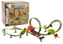 LEAN Toys Tor Kolejka Spirala Dinozaur Dźwięk Światło Akcesoria