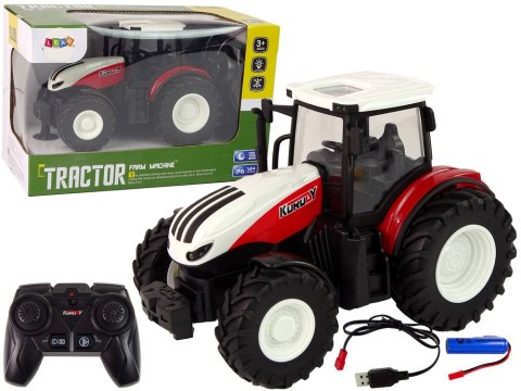 LEAN Toys Traktor Rolniczy 1:24 Zdalnie sterowany R/C Pilot Farma Biało Czerwony LEAN Toys Traktor Rolniczy 1:24 Zdalnie sterowany R/C Pilot Farma Biało Czerwony