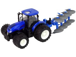 LEAN Toys Traktor Zdalnie Sterowany 1:24 Pług Metalowy Niebieski