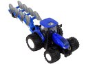 LEAN Toys Traktor Zdalnie Sterowany 1:24 Pług Metalowy Niebieski