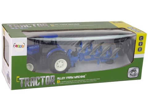 LEAN Toys Traktor Zdalnie Sterowany 1:24 Pług Metalowy Niebieski LEAN Toys Traktor Zdalnie Sterowany 1:24 Pług Metalowy Niebieski