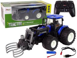 LEAN Toys Traktor Zdalnie Sterowany z Chwytnikiem Niebieski