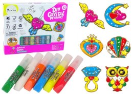 LEAN Toys Witraże Zawieszki Do Malowania Zastygająca Farba Biżuteria 6 szt.