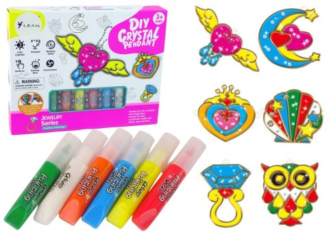 LEAN Toys Witraże Zawieszki Do Malowania Zastygająca Farba Biżuteria 6 szt. LEAN Toys Witraże Zawieszki Do Malowania Zastygająca Farba Biżuteria 6 szt.