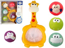 LEAN Toys Zabawka Do Kąpieli Mini Koszykówka Żyrafa Gumowe Piłki