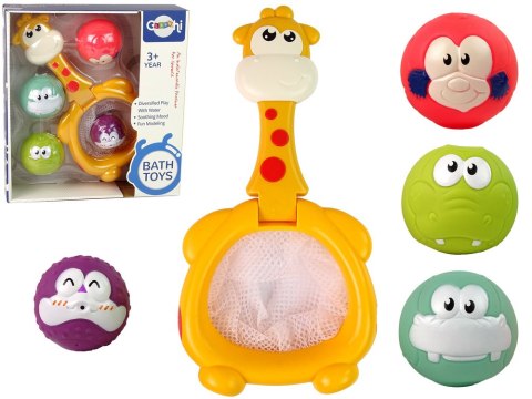 LEAN Toys Zabawka Do Kąpieli Mini Koszykówka Żyrafa Gumowe Piłki LEAN Toys Zabawka Do Kąpieli Mini Koszykówka Żyrafa Gumowe Piłki