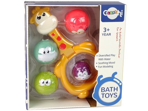 LEAN Toys Zabawka Do Kąpieli Mini Koszykówka Żyrafa Gumowe Piłki LEAN Toys Zabawka Do Kąpieli Mini Koszykówka Żyrafa Gumowe Piłki