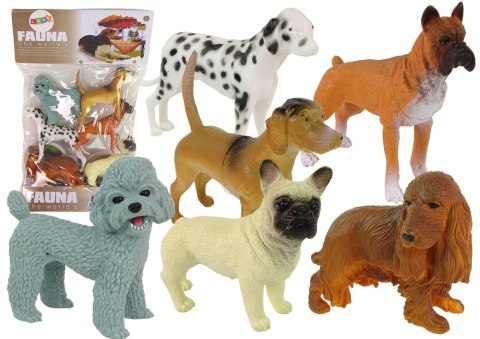 LEAN Toys Zestaw 6 Figurek Psów Figurka Psy Rasowe LEAN Toys Zestaw 6 Figurek Psów Figurka Psy Rasowe
