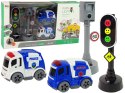 LEAN Toys Zestaw Autka Sygnalizacja Świetlna Znaki Drogowe Światła