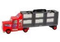 LEAN Toys Zestaw Ciężarówka Transportowa Auta Wyścigowe 12szt.