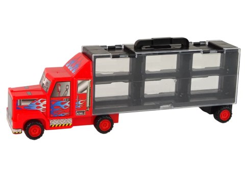 LEAN Toys Zestaw Ciężarówka Transportowa Auta Wyścigowe 12szt. LEAN Toys Zestaw Ciężarówka Transportowa Auta Wyścigowe 12szt.