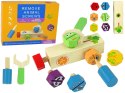 LEAN Toys Zestaw Do Majsterkowania Drewno Przykręcanie Śrub Zabawka