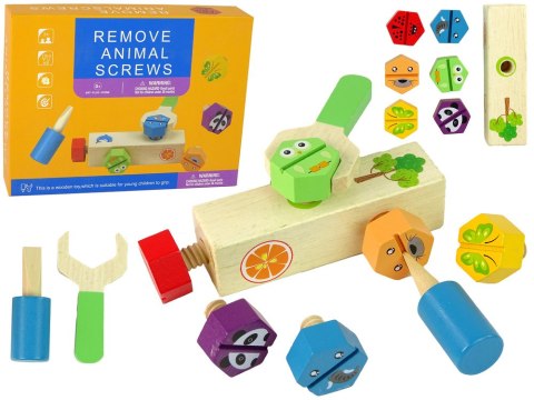 LEAN Toys Zestaw Do Majsterkowania Drewno Przykręcanie Śrub Zabawka LEAN Toys Zestaw Do Majsterkowania Drewno Przykręcanie Śrub Zabawka