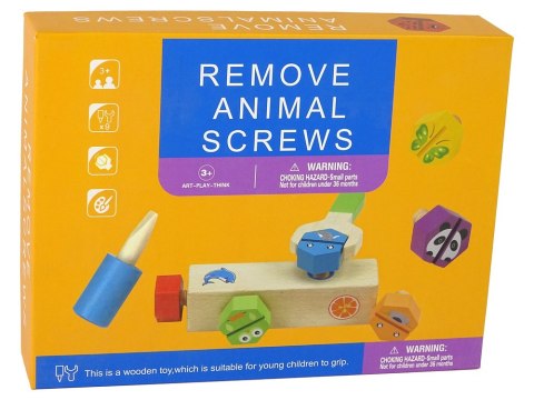 LEAN Toys Zestaw Do Majsterkowania Drewno Przykręcanie Śrub Zabawka LEAN Toys Zestaw Do Majsterkowania Drewno Przykręcanie Śrub Zabawka
