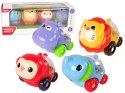 LEAN Toys Zestaw Kolorowych Pojazdów Zwierzęta z Kuleczkami