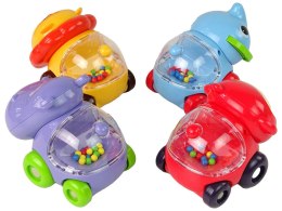 LEAN Toys Zestaw Kolorowych Pojazdów Zwierzęta z Kuleczkami