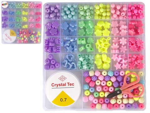 LEAN Toys Zestaw Koralików Do Robienia Biżuterii 6 Kolorów LEAN Toys Zestaw Koralików Do Robienia Biżuterii 6 Kolorów