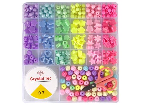 LEAN Toys Zestaw Koralików Do Robienia Biżuterii 6 Kolorów LEAN Toys Zestaw Koralików Do Robienia Biżuterii 6 Kolorów