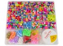 LEAN Toys Zestaw Koralików Do Robienia Biżuterii Różne Wzory Buźki Literki
