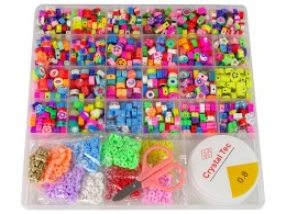 LEAN Toys Zestaw Koralików Do Robienia Biżuterii Różne Wzory Buźki Literki