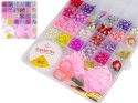 LEAN Toys Zestaw Koralików Do Robienia Biżuterii Różowa Kokarda