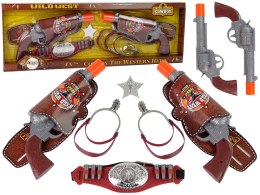 LEAN Toys Zestaw Kowbojski Kowboj Dwa Rewolwery Ostrogi Akcesoria