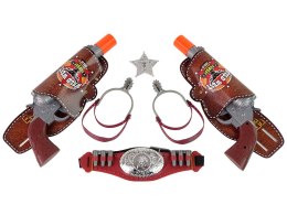 LEAN Toys Zestaw Kowbojski Kowboj Dwa Rewolwery Ostrogi Akcesoria