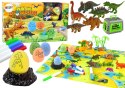 LEAN Toys Zestaw Kreatywny DIY Dinozaury Jaja Do Malowania Transporter