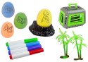 LEAN Toys Zestaw Kreatywny DIY Dinozaury Jaja Do Malowania Transporter