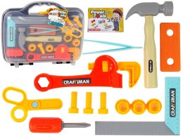LEAN Toys Zestaw Majsterkowicza w Walizce Narzędzia Dla Dzieci Młotek