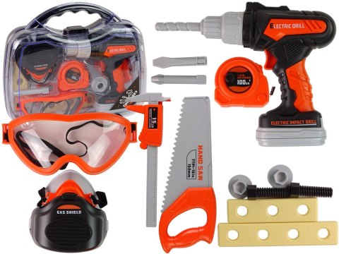 LEAN Toys Zestaw Narzędzi Wkrętarka Na Baterie Okulary LEAN Toys Zestaw Narzędzi Wkrętarka Na Baterie Okulary