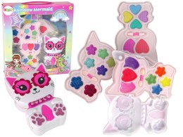 LEAN Toys Zestaw Piękności Do Makijażu Paletka Kotek Brokaty