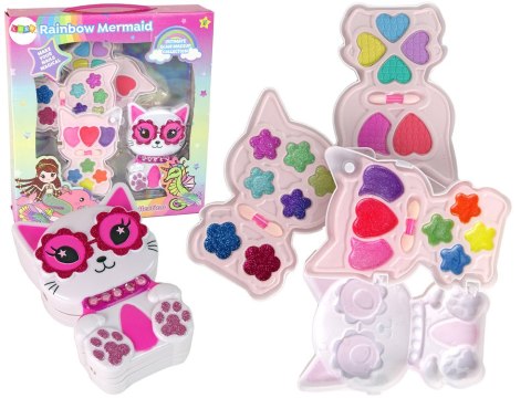 LEAN Toys Zestaw Piękności Do Makijażu Paletka Kotek Brokaty LEAN Toys Zestaw Piękności Do Makijażu Paletka Kotek Brokaty