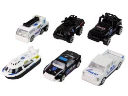 LEAN Toys Zestaw Pojazdów Auta Policja Resoraki 1:64