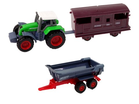 LEAN Toys Zestaw Pojazdów Rolniczych Traktor 12 Sztuk Metal LEAN Toys Zestaw Pojazdów Rolniczych Traktor 12 Sztuk Metal