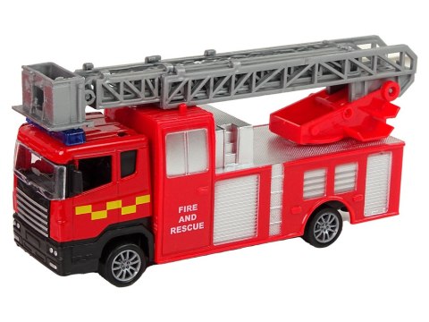 LEAN Toys Zestaw Pojazdów Straż Pożarna Naciąg Motorówka Czerwony LEAN Toys Zestaw Pojazdów Straż Pożarna Naciąg Motorówka Czerwony