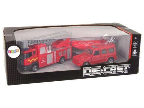 LEAN Toys Zestaw Pojazdów Straż Pożarna Naciąg Motorówka Czerwony LEAN Toys Zestaw Pojazdów Straż Pożarna Naciąg Motorówka Czerwony