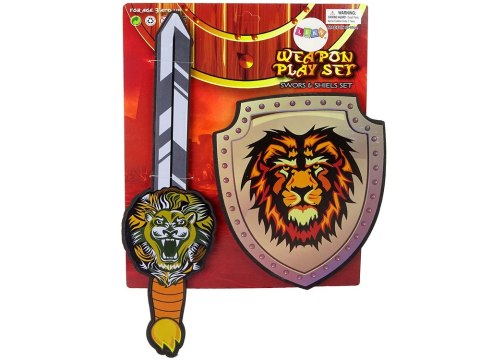 LEAN Toys Zestaw Rycerza Miecz Tarcza Z Pianki EVA Lew 2 El. LEAN Toys Zestaw Rycerza Miecz Tarcza Z Pianki EVA Lew 2 El.