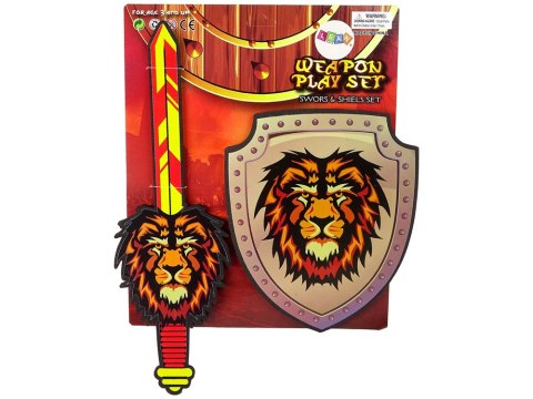 LEAN Toys Zestaw Rycerza Miecz Tarcza Z Pianki EVA Lew LEAN Toys Zestaw Rycerza Miecz Tarcza Z Pianki EVA Lew