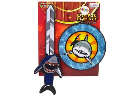 LEAN Toys Zestaw Rycerza Miecz Tarcza Z Pianki EVA Rekin LEAN Toys Zestaw Rycerza Miecz Tarcza Z Pianki EVA Rekin
