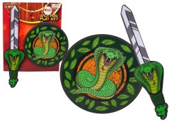 LEAN Toys Zestaw Rycerza Z Pianki EVA Miecz Tarcza Wąż