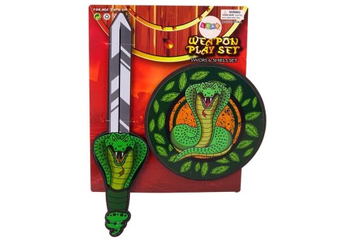 LEAN Toys Zestaw Rycerza Z Pianki EVA Miecz Tarcza Wąż LEAN Toys Zestaw Rycerza Z Pianki EVA Miecz Tarcza Wąż