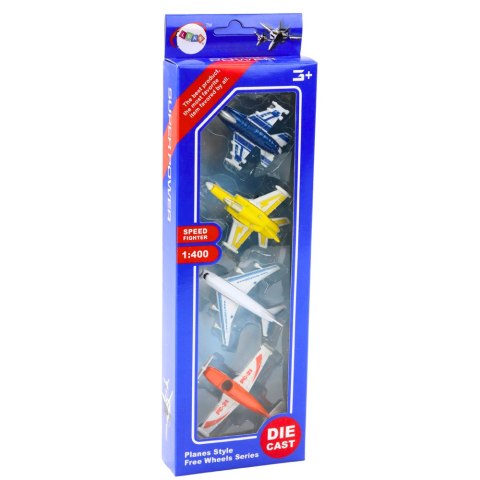 LEAN Toys Zestaw Samoloty Odrzutowce Kolorowe 1:400 4 Szt LEAN Toys Zestaw Samoloty Odrzutowce Kolorowe 1:400 4 Szt