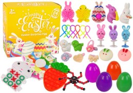 LEAN Toys Zestaw Zabawek Wielkanocnych Fidget Toys Antystresowe 24 Elementów
