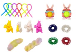 LEAN Toys Zestaw Zabawek Wielkanocnych Fidget Toys Pop It 25 Elementów