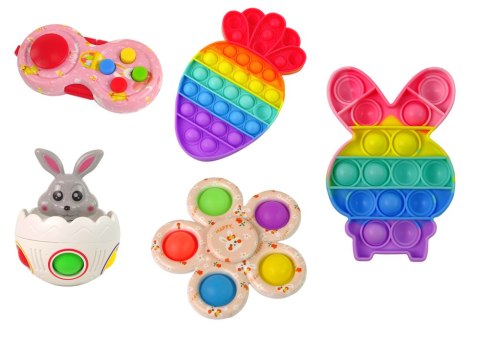 LEAN Toys Zestaw Zabawek Wielkanocnych Fidget Toys Pop It 25 Elementów LEAN Toys Zestaw Zabawek Wielkanocnych Fidget Toys Pop It 25 Elementów
