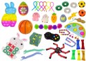 LEAN Toys Zestaw Zabawek Wielkanocnych Fidget Toys Pop It Squishy Antystresowe 42 Elementy